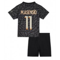 Paris Saint-Germain Marco Asensio #11 3rd trikot Kinder 2023-24 Kurzarm (+ Kurze Hosen)